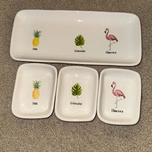 Rae Dunn Tropical Trays 4 Piece